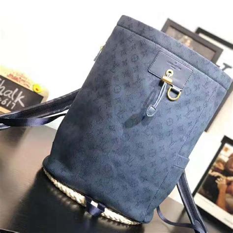 louis vuitton chalk backpack monogram denim blue|louis vuitton blue denim backpack.